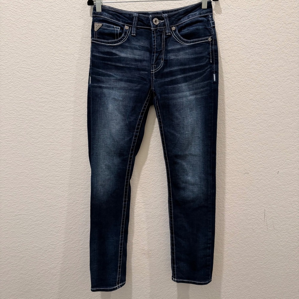 Salvage Supply Co Havoc Straight Slim Fit Jeans Dark Wash Buckle 30x32 Mens